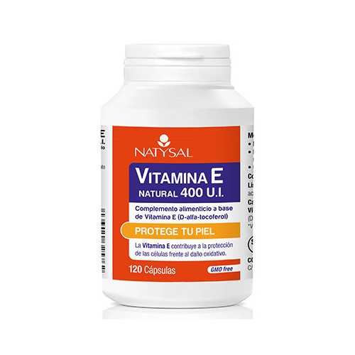 Vitamina E 400 u.i. Natural 120 cápsulas. Natysal