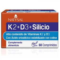K2 + D3 + Silicio 60 comprimidos. Natysal