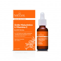 Elixir Facial Acido Hialurónico + Vitamina C. 20 ml. Natysal (nueva presentación)