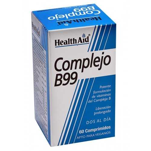 Complejo B99 + Vit. C y Fe. 60 comp. HealthAid