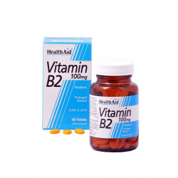Vitamina B2 (Riboflavina) 100mg LP. HealthAid