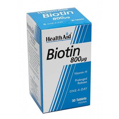 Biotina 800ug Lib. Sost. 30 comp. HealthAid