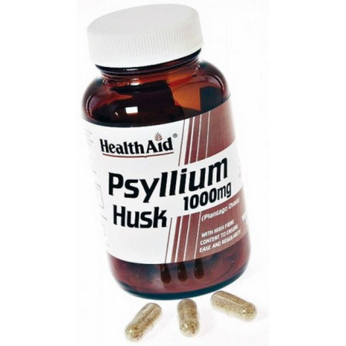 Fibra de cáscara de Psyllium 60 caps. HealthAid