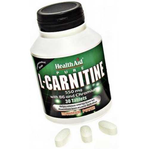 L-Carnitina 550mg.con B6+Cromo 30 compr. HealthAid