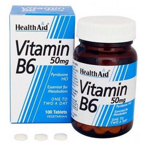 Vitamina B6 50mg. 100 comp. HealthAid